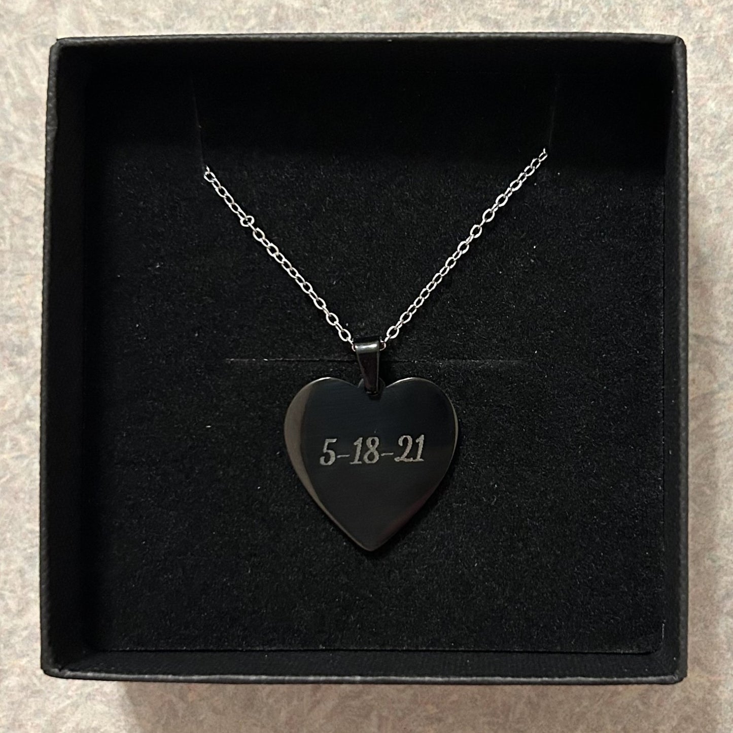 Engraved Heart Necklace