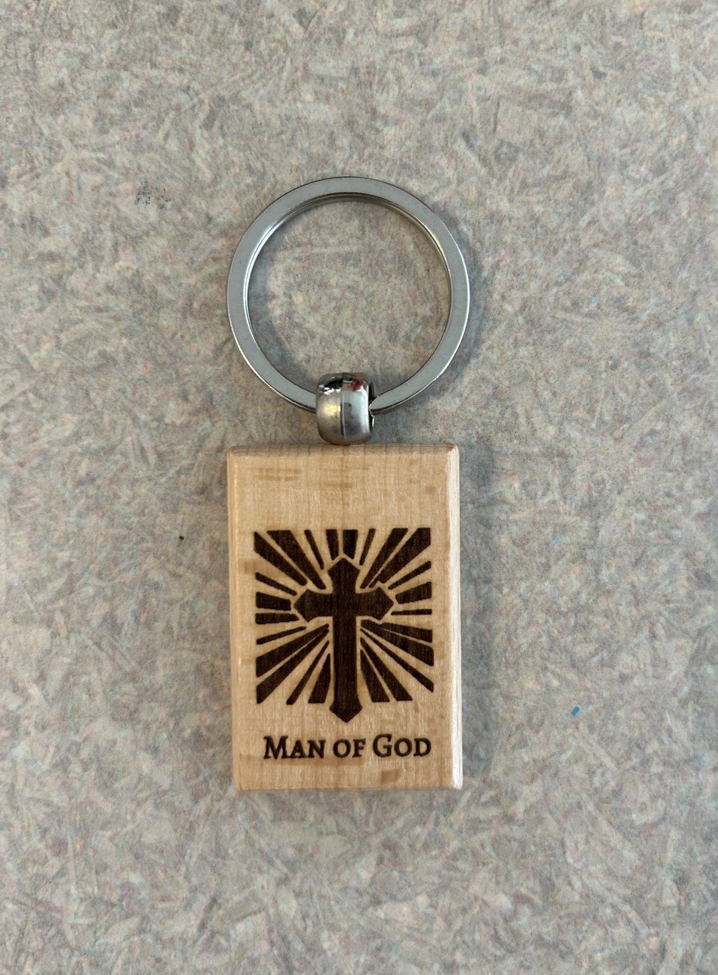 Man of God Cross Keychain